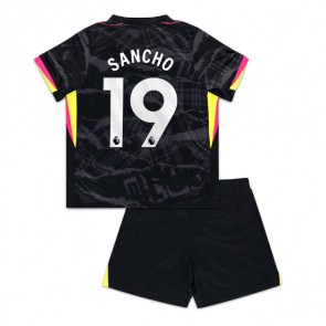 Chelsea Jadon Sancho #19 Dětské Alternativní dres komplet 2024-25 Krátký Rukáv (+ trenýrky)